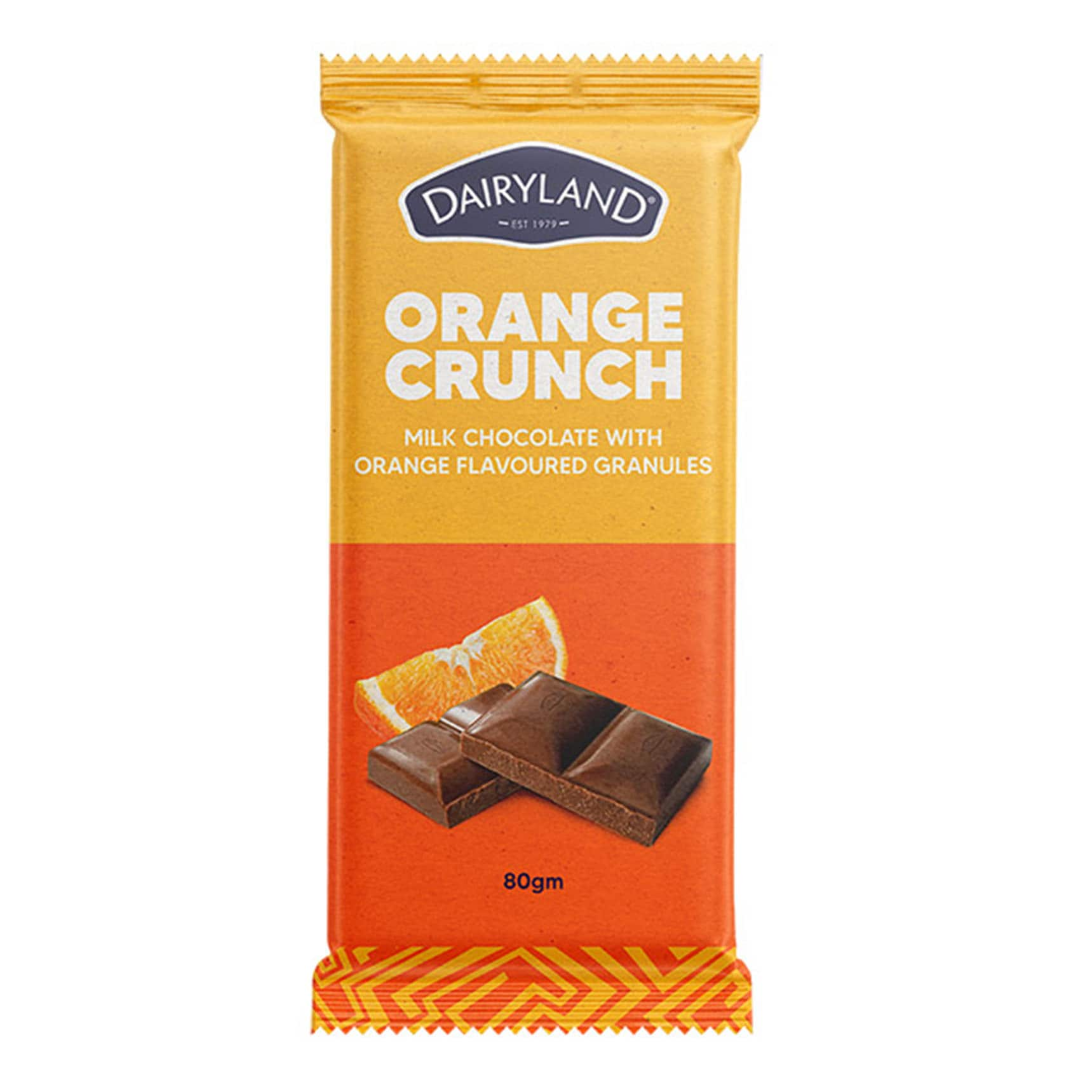 DAIRYLAND ORANGE CRUNCH CHOC 80G